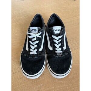 VANS Off The Wall Old Skool Youth Size 5.5 Black & White sneaker Shoes